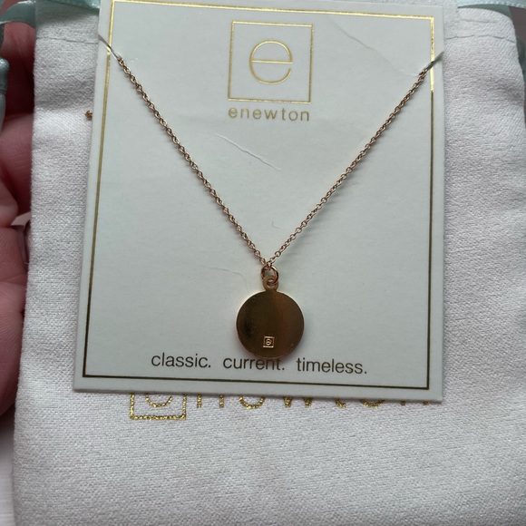 Initial cursive T Gold Necklace - enewton NWT - Picture 4 of 4